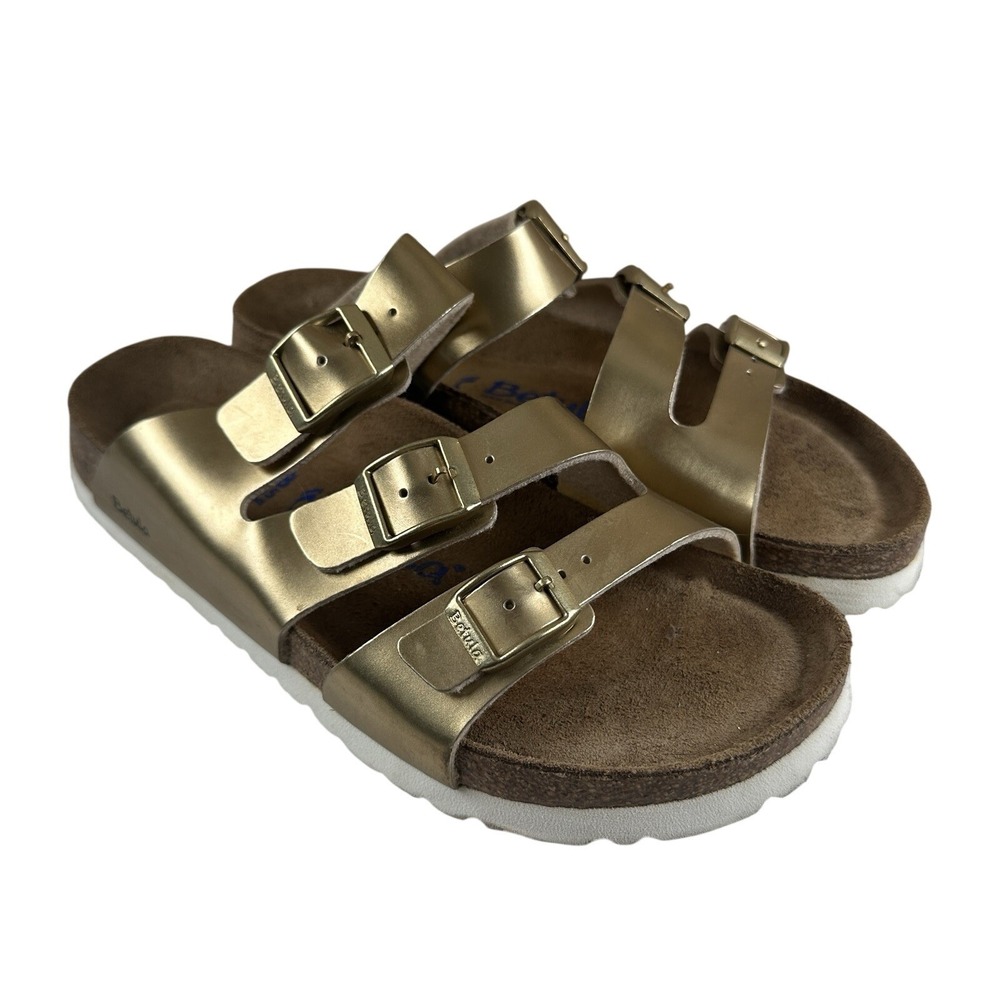 Birkenstock Betula Leo Soft Footbed Women's EU 38/US 7 Metallic Gold Birko-Flor